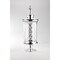 CC Home Furnishings 21" Clear and Silver Mesh Design Glass Jar with Finial Lid and Pedestal